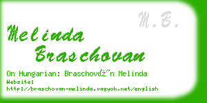 melinda braschovan business card